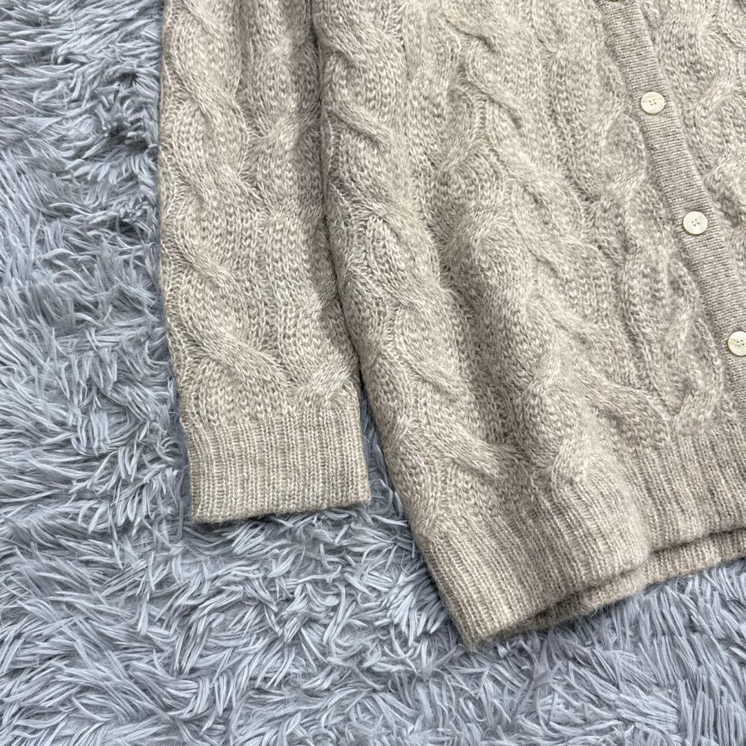 美品✨21AW セオリー ケーブル編みVネックアルパカカーディガン 羽織り S