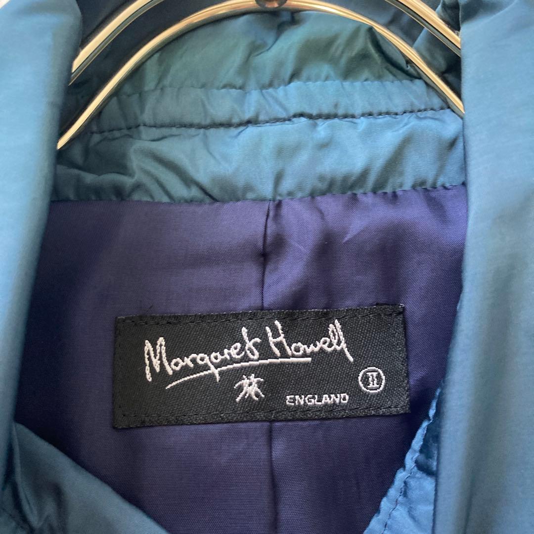 Margaret Howell ナイロンコート ブルー 2 ロング シンプル
