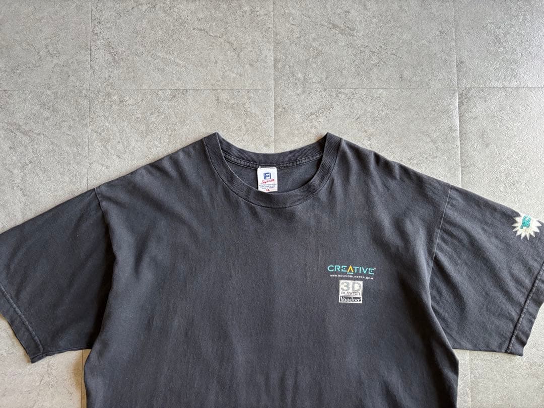 90s CREATIVE Voodoo2 3dfx テックTシャツ XL 企業物