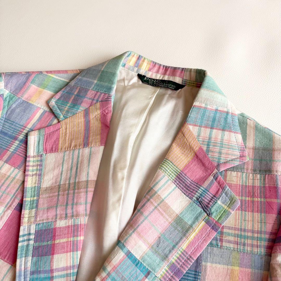 希少✨80s Ralph Lauren パッチワーク ジャケット USA
