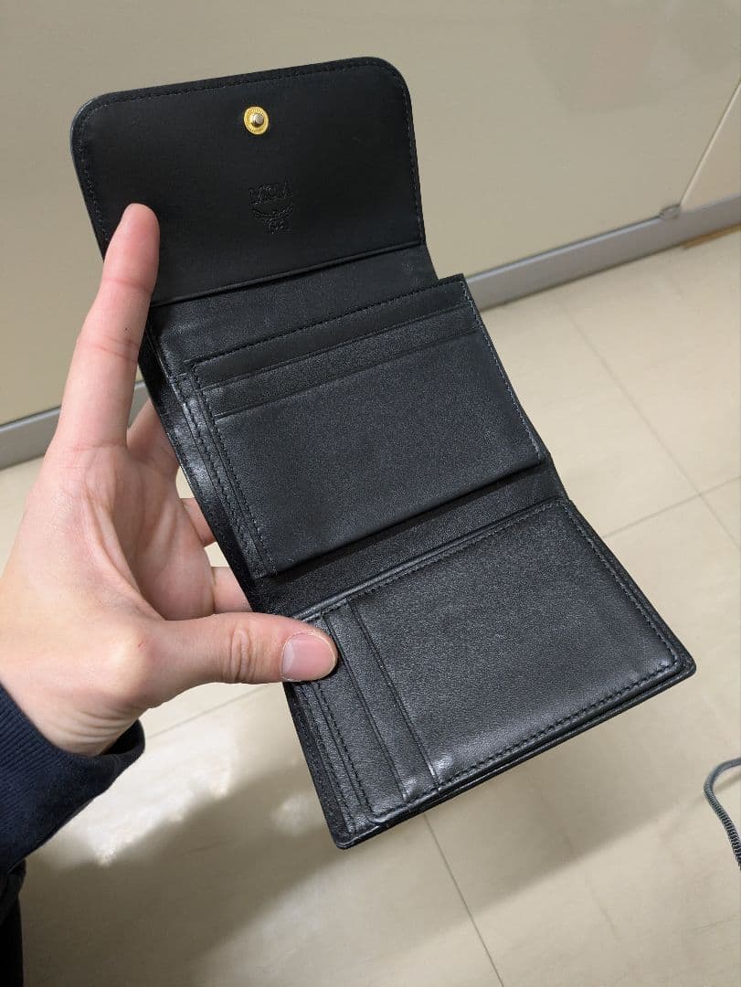 MCM ブラック 三つ折り財布
