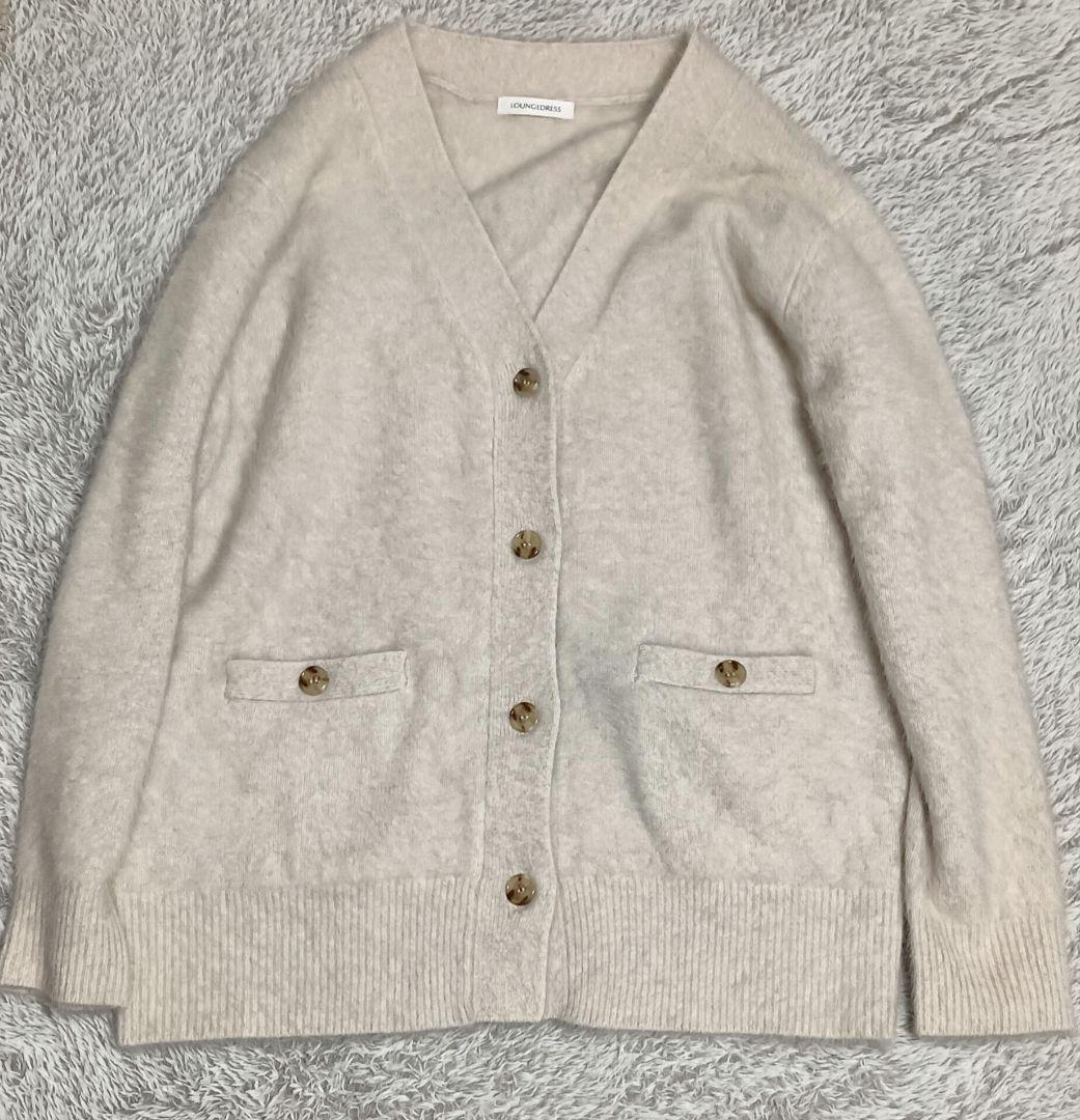 今季！！LOUNGEDRESS☆ラウンジドレス☆FURカシミヤニットカーデ