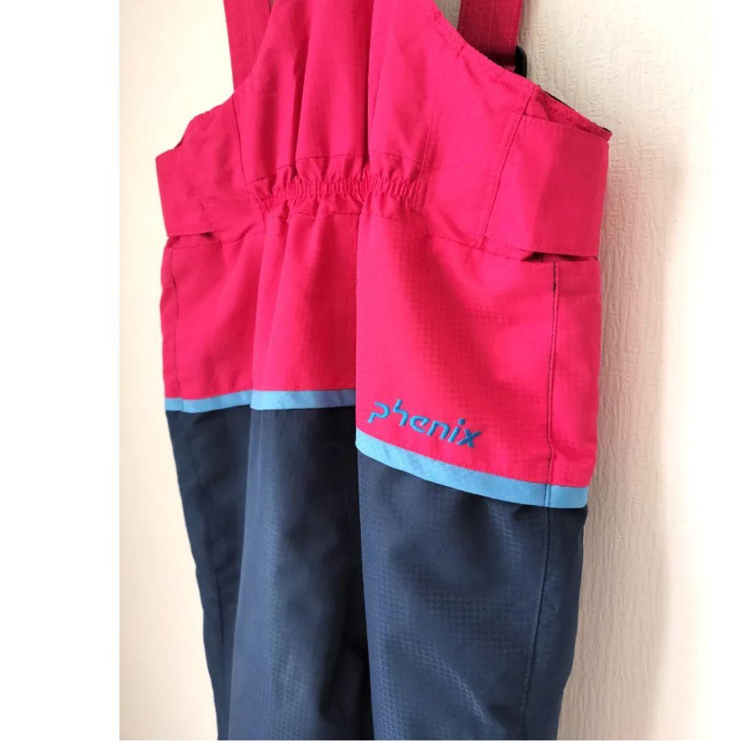 美品 Phenix スキーウェア 140 130女の子 パステルチェック 紺上下