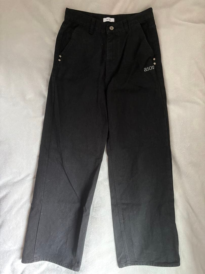 パンツ as\"on SMOG WIDE PANTS / BLACK