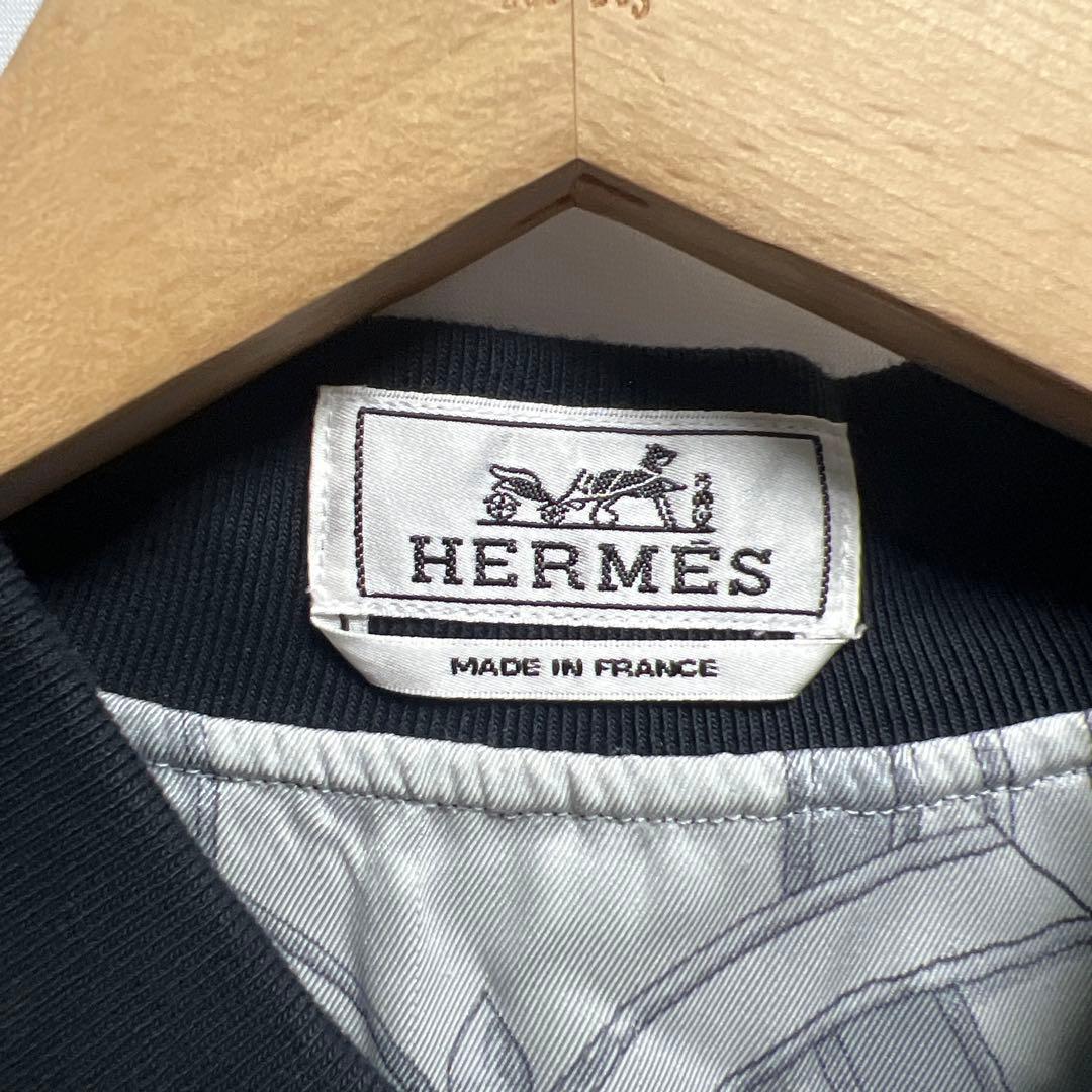 HERMES エルメス　裏地シルクスカーフ　シャツジャケット