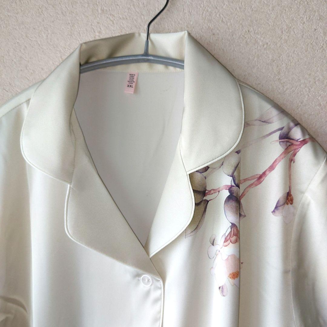 中国製～シルク(98％)パジャマ男女兼用　XXLサイズ　一等品　新品　未使用品