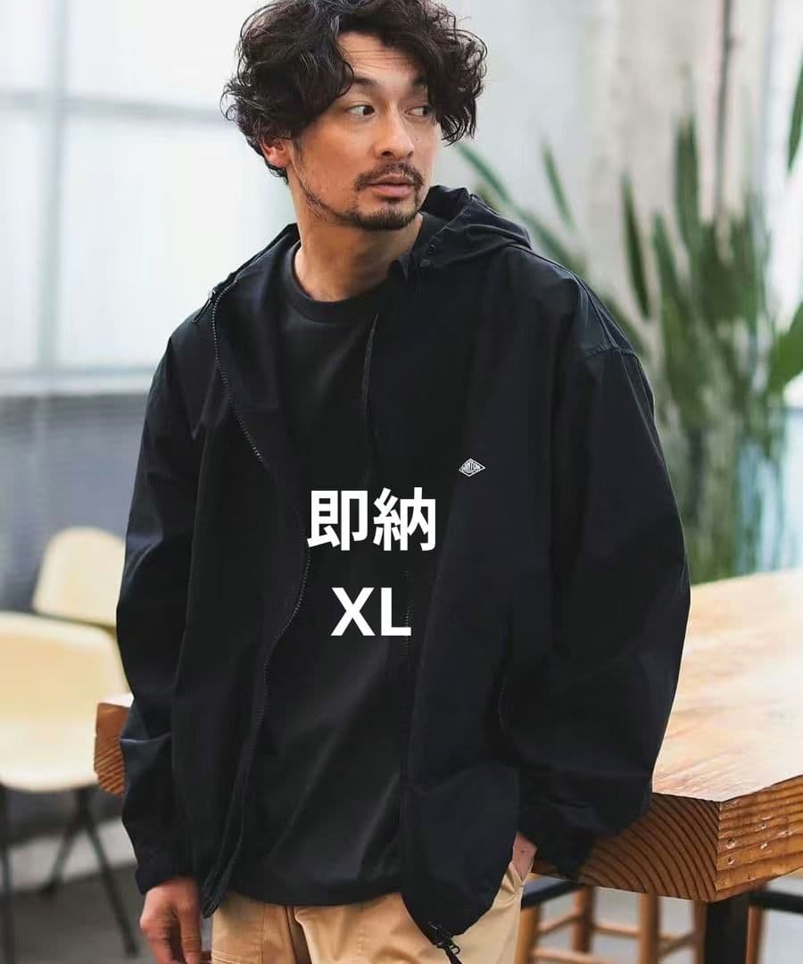 LuRu*ページ。ナイロンフードコート ブラック XL