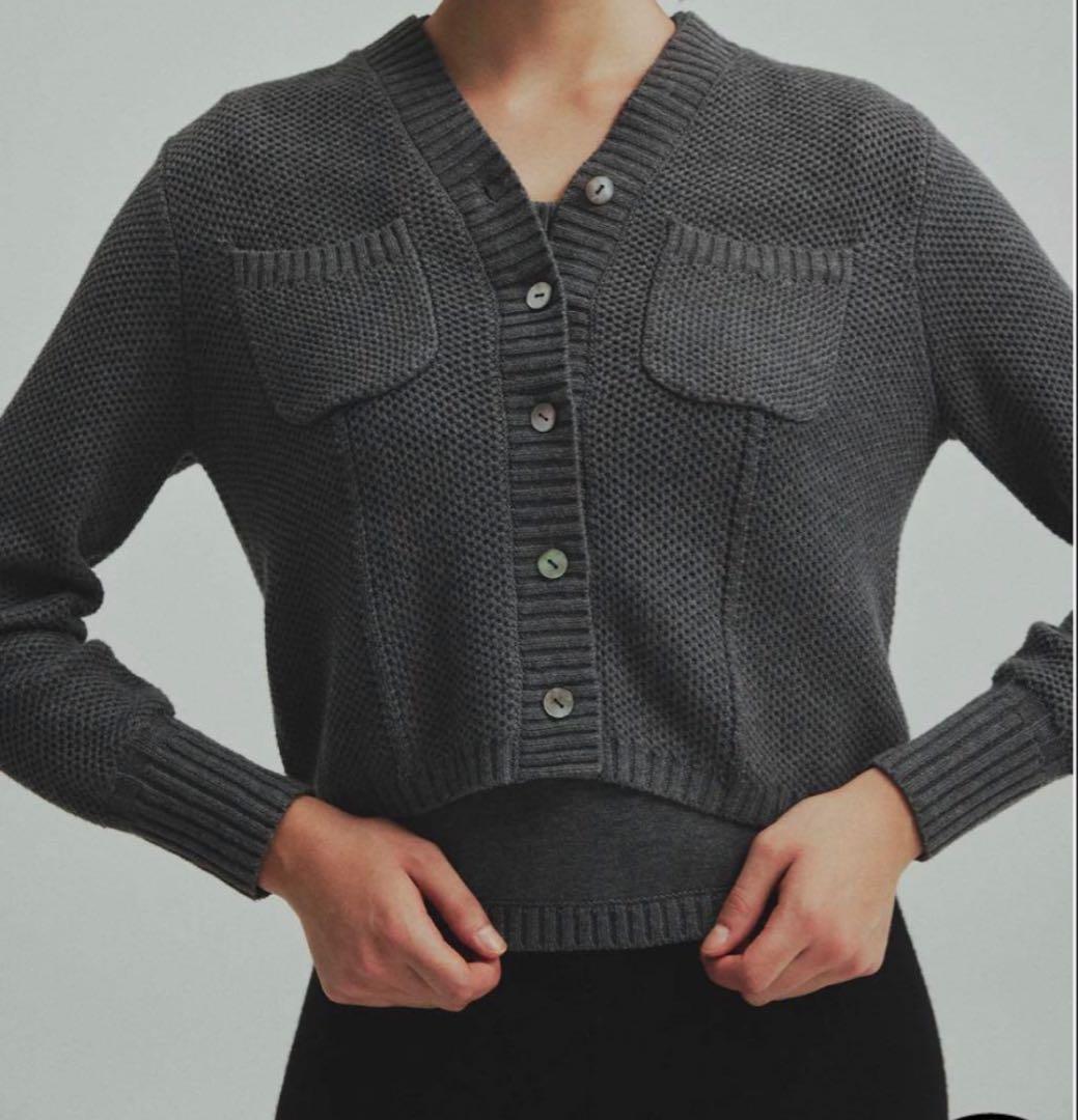 laubeblanc Basket Knit Cardigan グレー