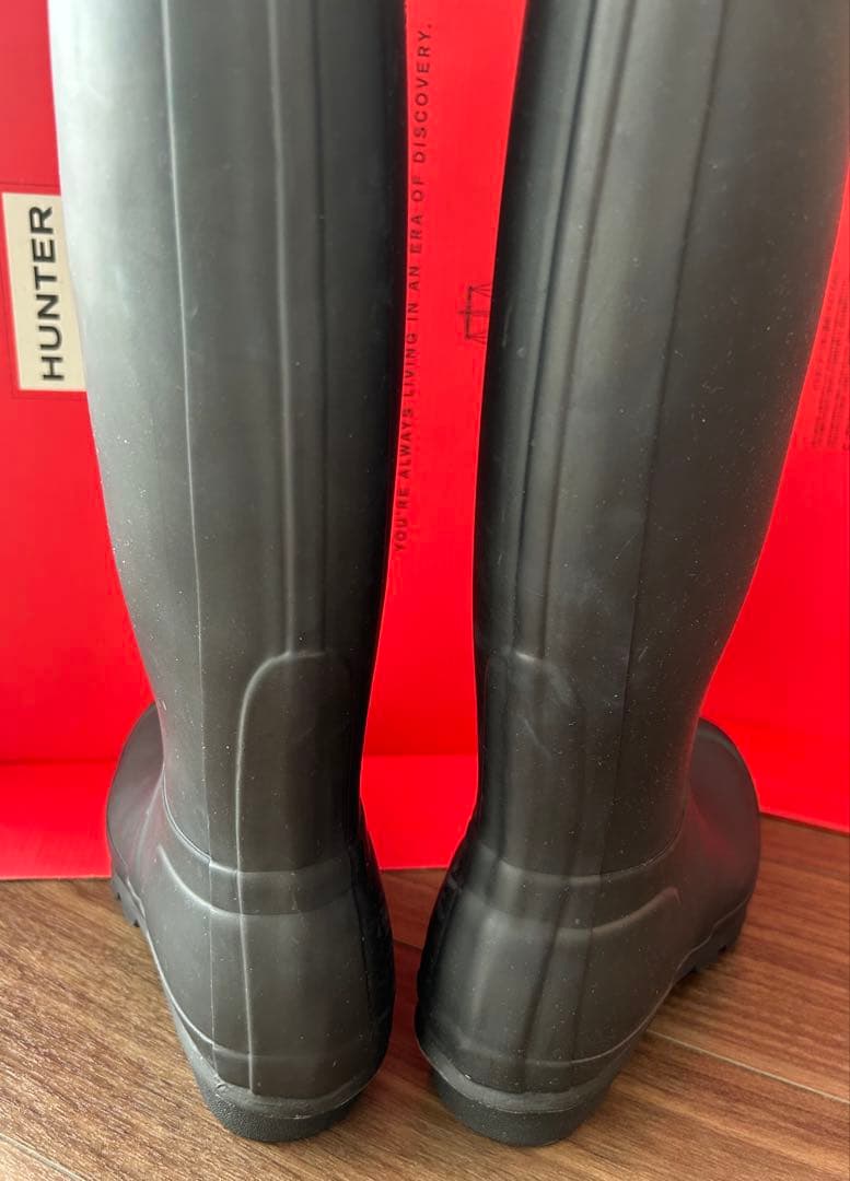 HUNTER ブラック 長靴 バックル付き 約23〜23.5cm