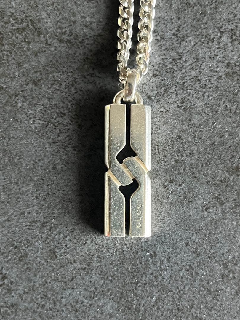 【小鉄】GUCCI　グッチ　シルバー　ネックレス