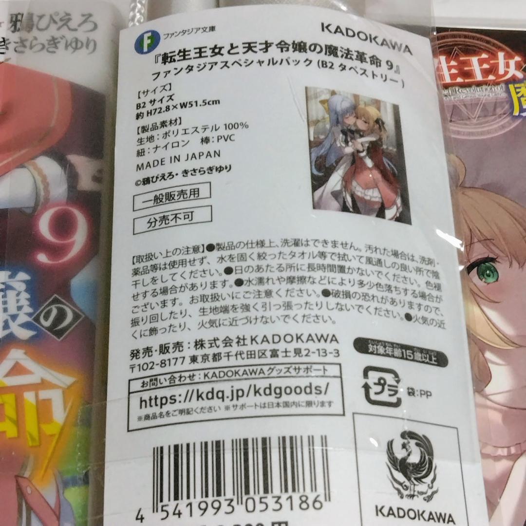 転生王女と天才令嬢の魔法革命 9 ファンタジアスペシャルパック タペストリー他付