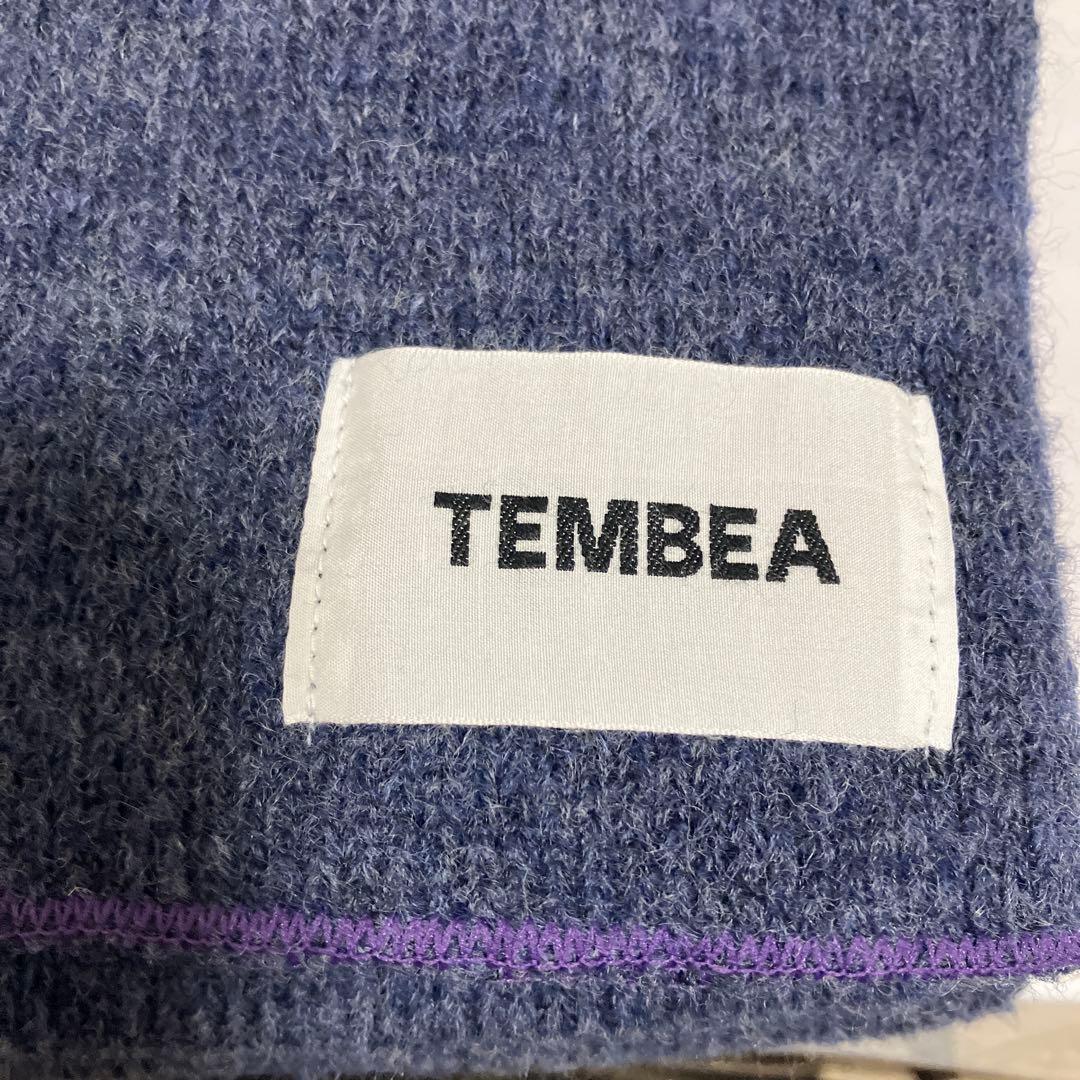 未使用　TEMBEA ウールマフラー GUNTE ネイビー