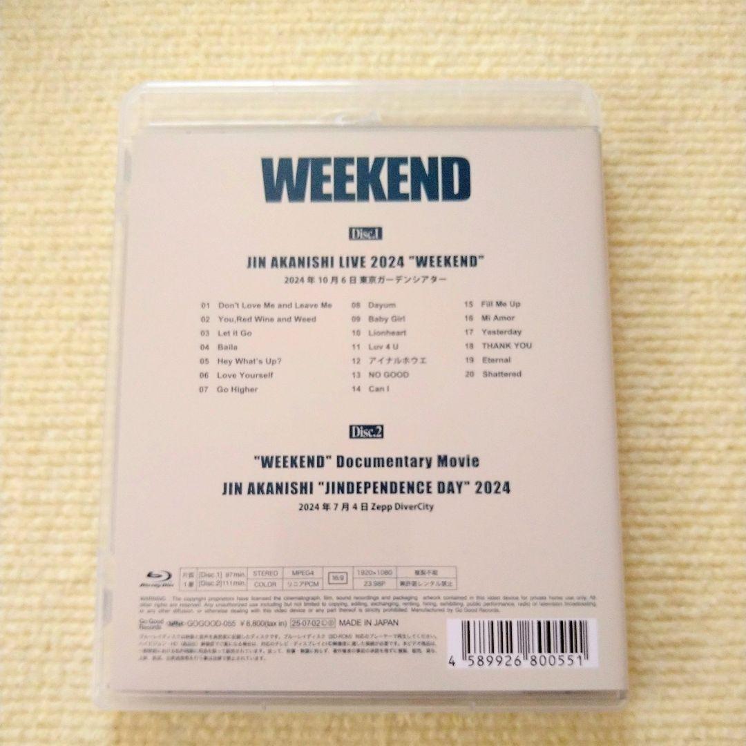 赤西仁 WEEKEND 初回限定盤 Blu-ray