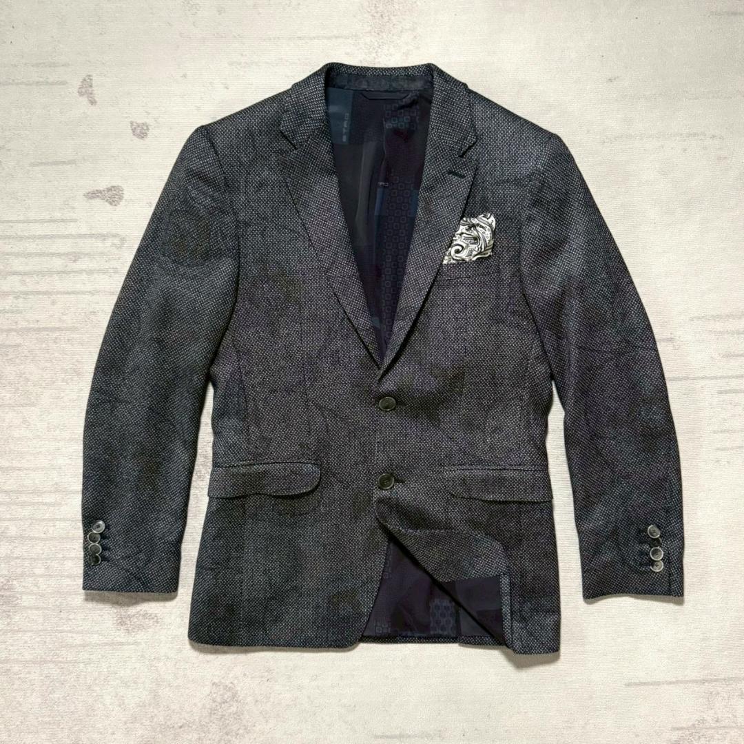 着用1回 ETRO 最高級スーツセットアップ 44 ハンガー ハンカチーフ付