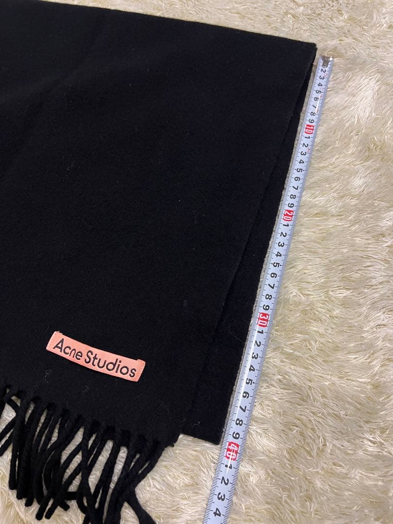 Acne studios マフラー ブラック 40×160cm