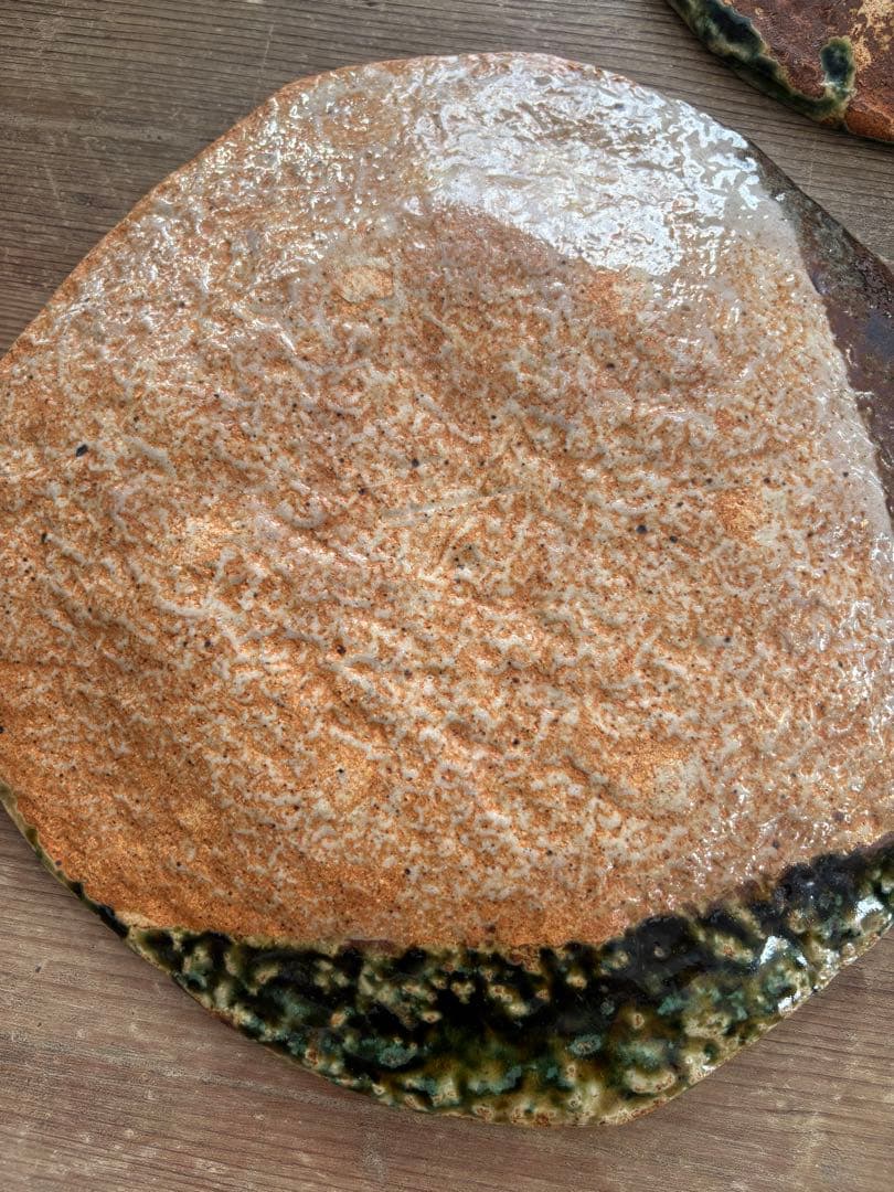 佐藤和次　皿　美濃焼　早蕨窯　織部焼　3枚