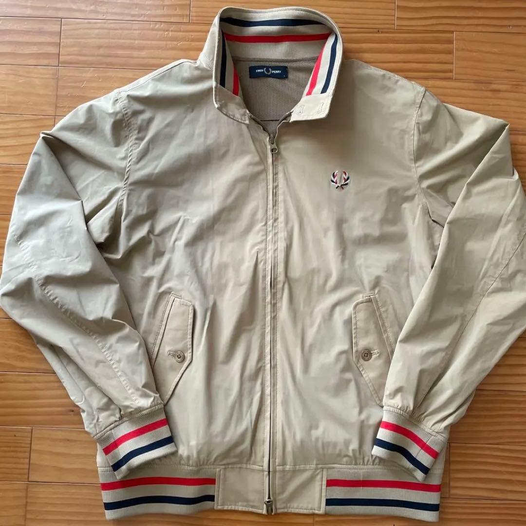 【美品】 フレッドペリー beams別注 ハリントンジャケット　トリコロール　L