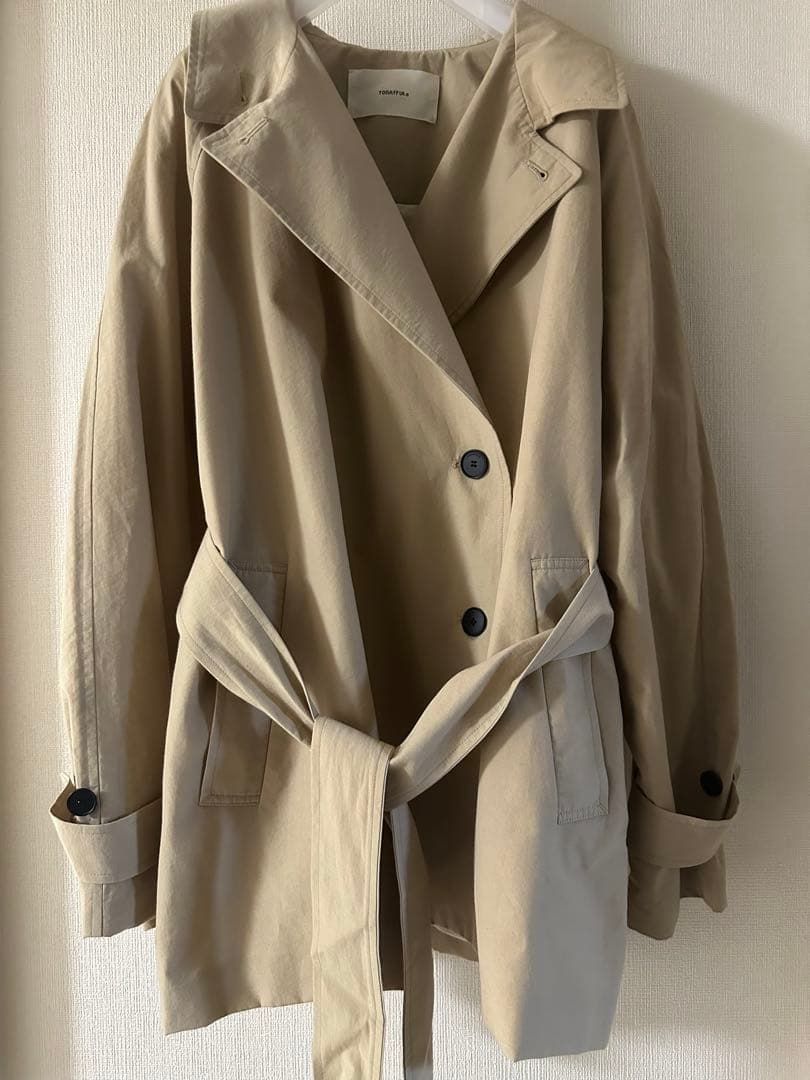 ジャケット・アウター Spring Short Trench TODAYFUL