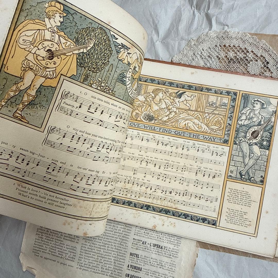 1883年アンティーク美しい挿絵の絵本イギリス洋書　古書ジャンクジャーナルに