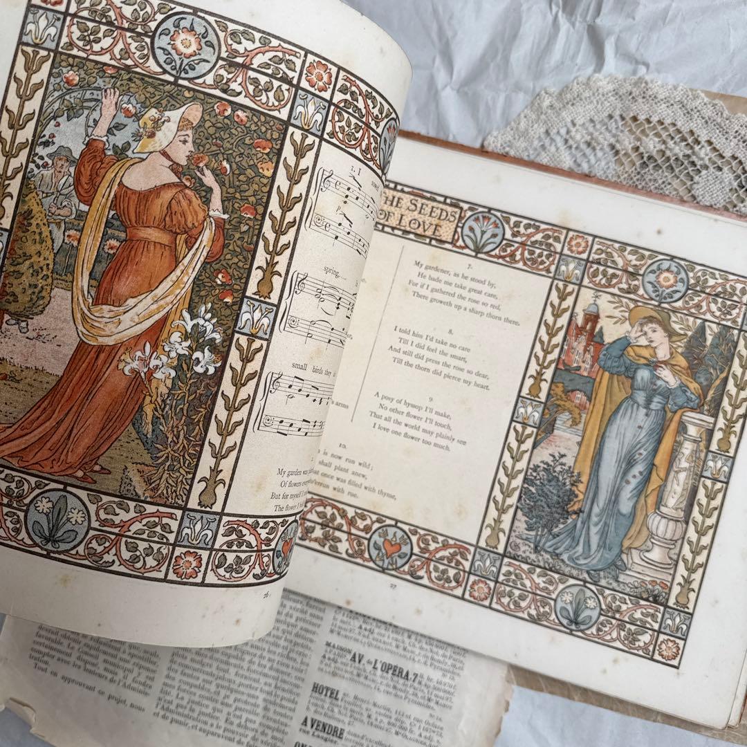 1883年アンティーク美しい挿絵の絵本イギリス洋書　古書ジャンクジャーナルに