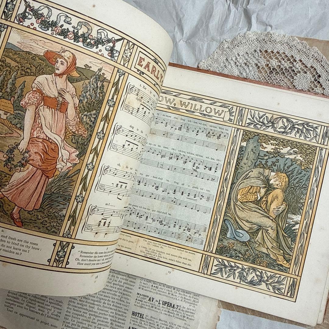 1883年アンティーク美しい挿絵の絵本イギリス洋書　古書ジャンクジャーナルに