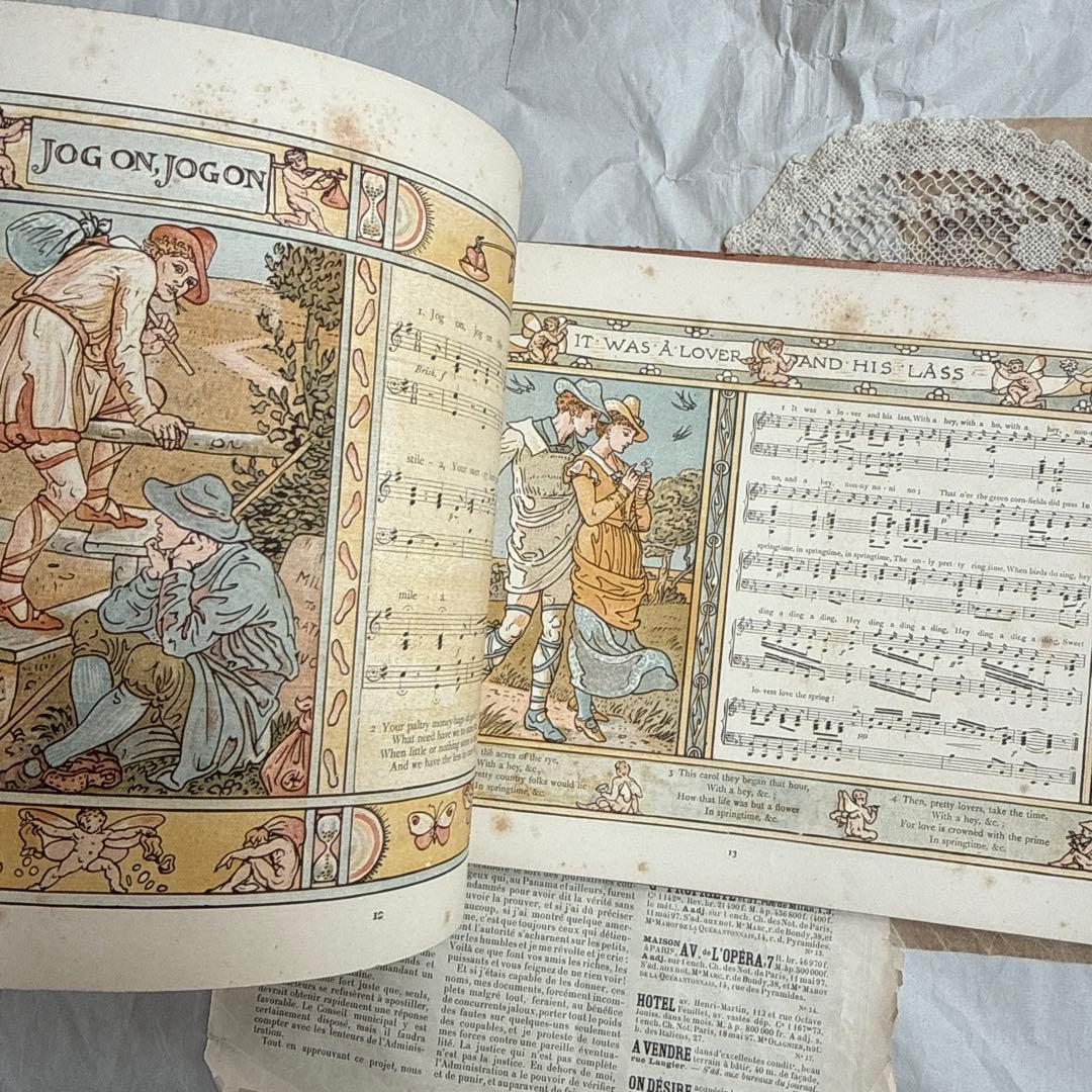 1883年アンティーク美しい挿絵の絵本イギリス洋書　古書ジャンクジャーナルに