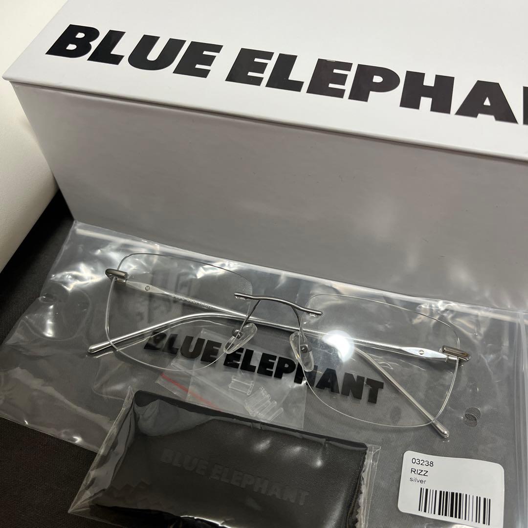 【極美品】 BLUE ELEPHANT ブルーエレファント リムレスメガネ
