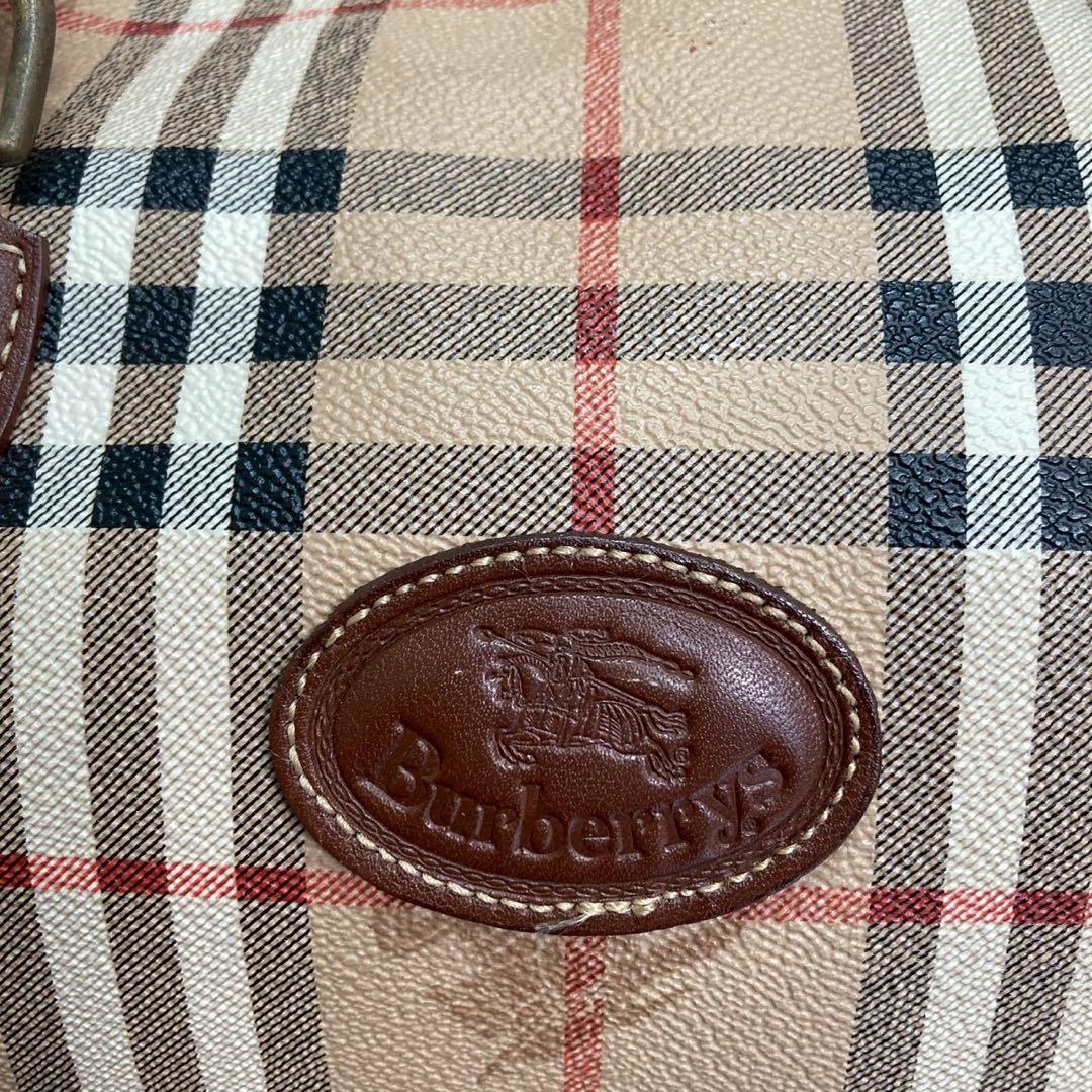 BURBERRY ボストンバッグ　ノバチェック　シャドーホースロゴ　大容量
