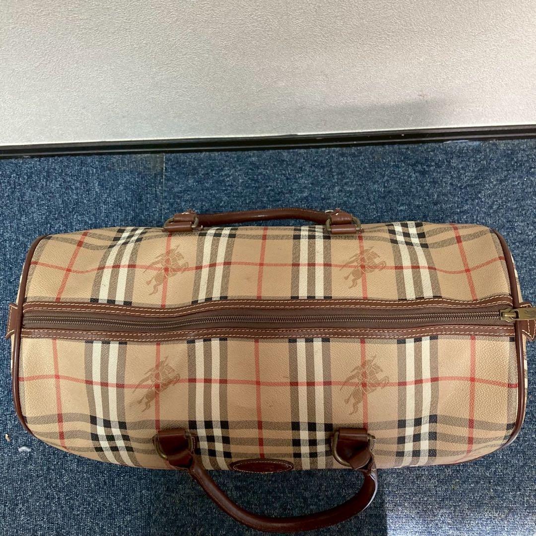 BURBERRY ボストンバッグ　ノバチェック　シャドーホースロゴ　大容量
