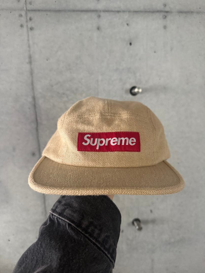Supreme ベージュ フラットブリムキャップ