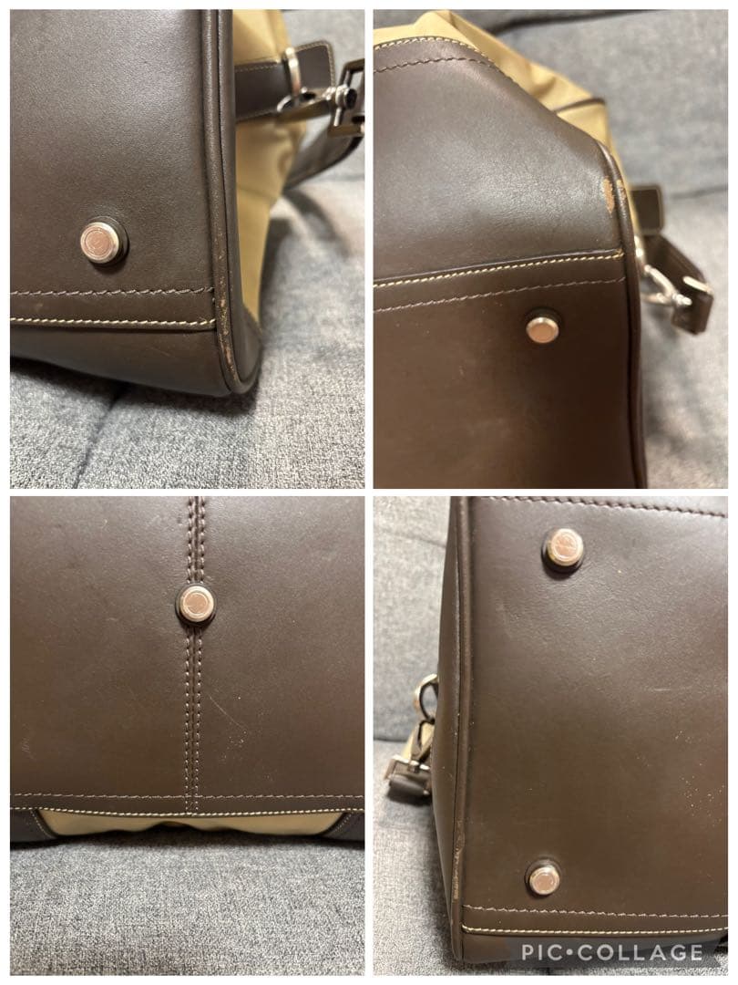 パドロック COACH コーチ 2way ボストンバッグ ハートキーホルダー