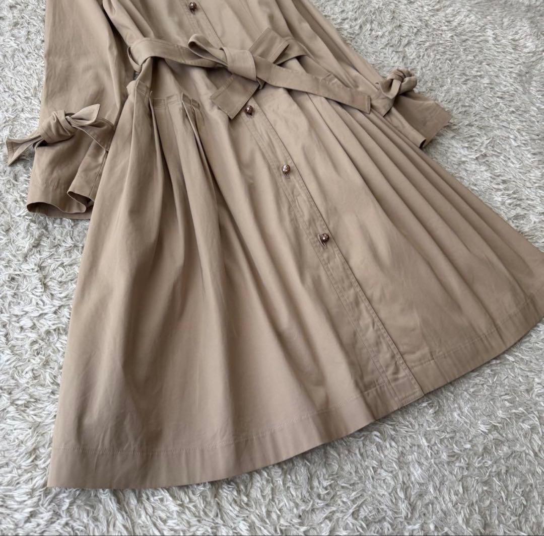 【美品】ルネ Rene ワンピース ロングコート ギャザー プリーツ