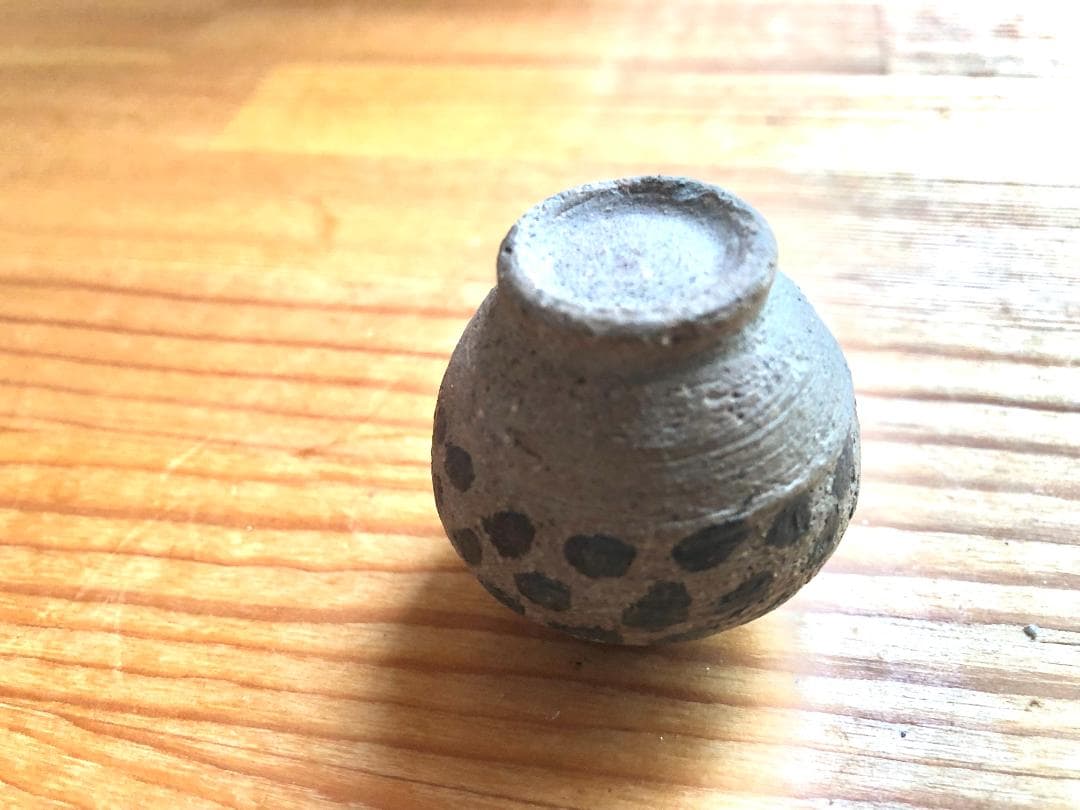 【タイ・骨董】宋胡録（スンコロク）鉄斑紋 小壺（1301年~1600年）