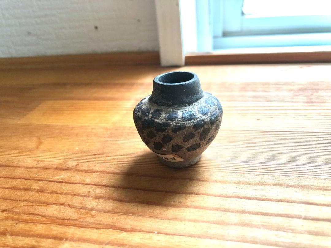 【タイ・骨董】宋胡録（スンコロク）鉄斑紋 小壺（1301年~1600年）