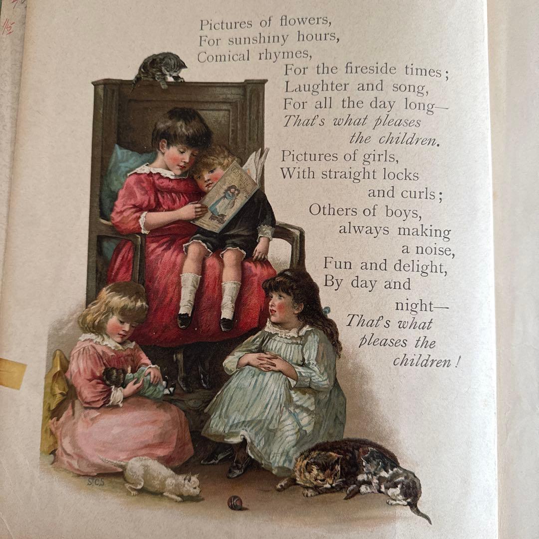 稀少1890年アンティーク絵本ヴィクトリアン洋書イギリス古書ジャンクジャーナル