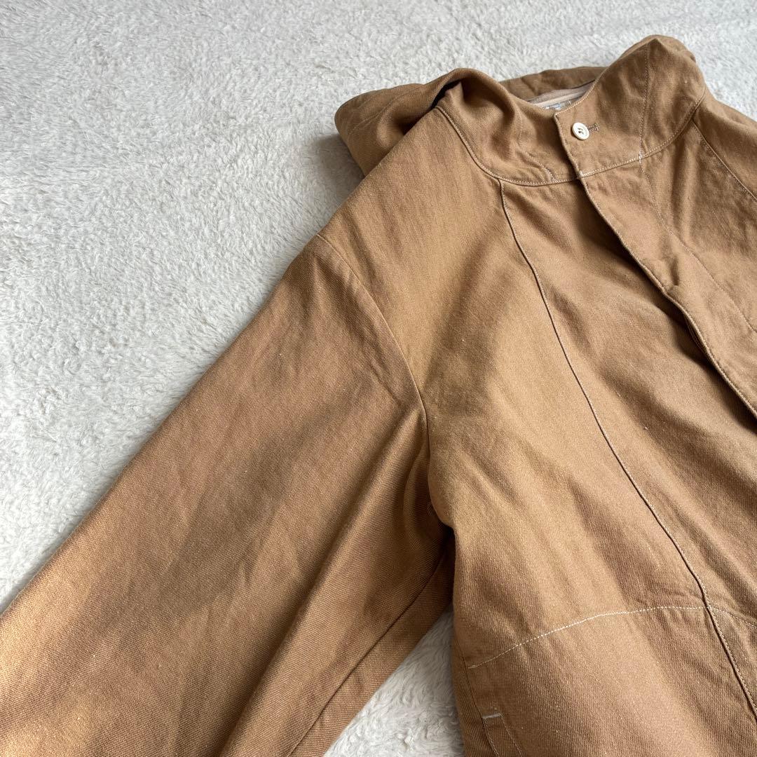 美品 ヌメ nume パラスパレス 24SS リネンコットンフード付きコート 3