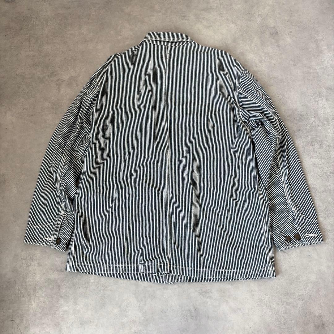 90s GLHEART ストライプ ヒッコリー デニム カバーオール