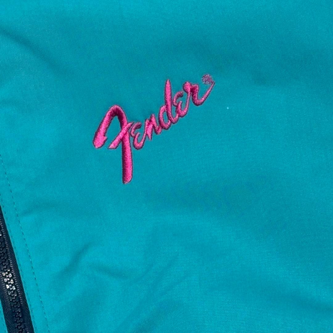 希少 80s USA製 Fender 刺繍ナイロンJKT L 企業ロゴ 音楽