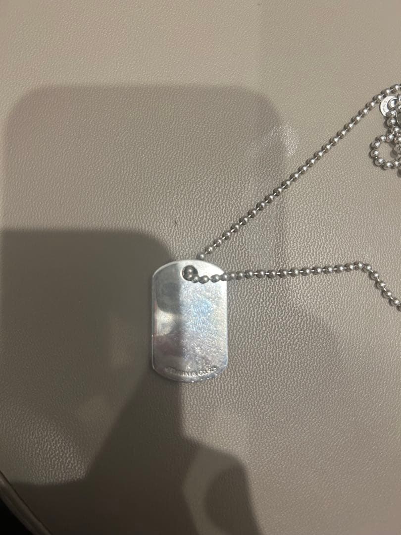 TIFFANY ティファニー ドッグタグ ネックレス シルバー　チェーン約60㎝
