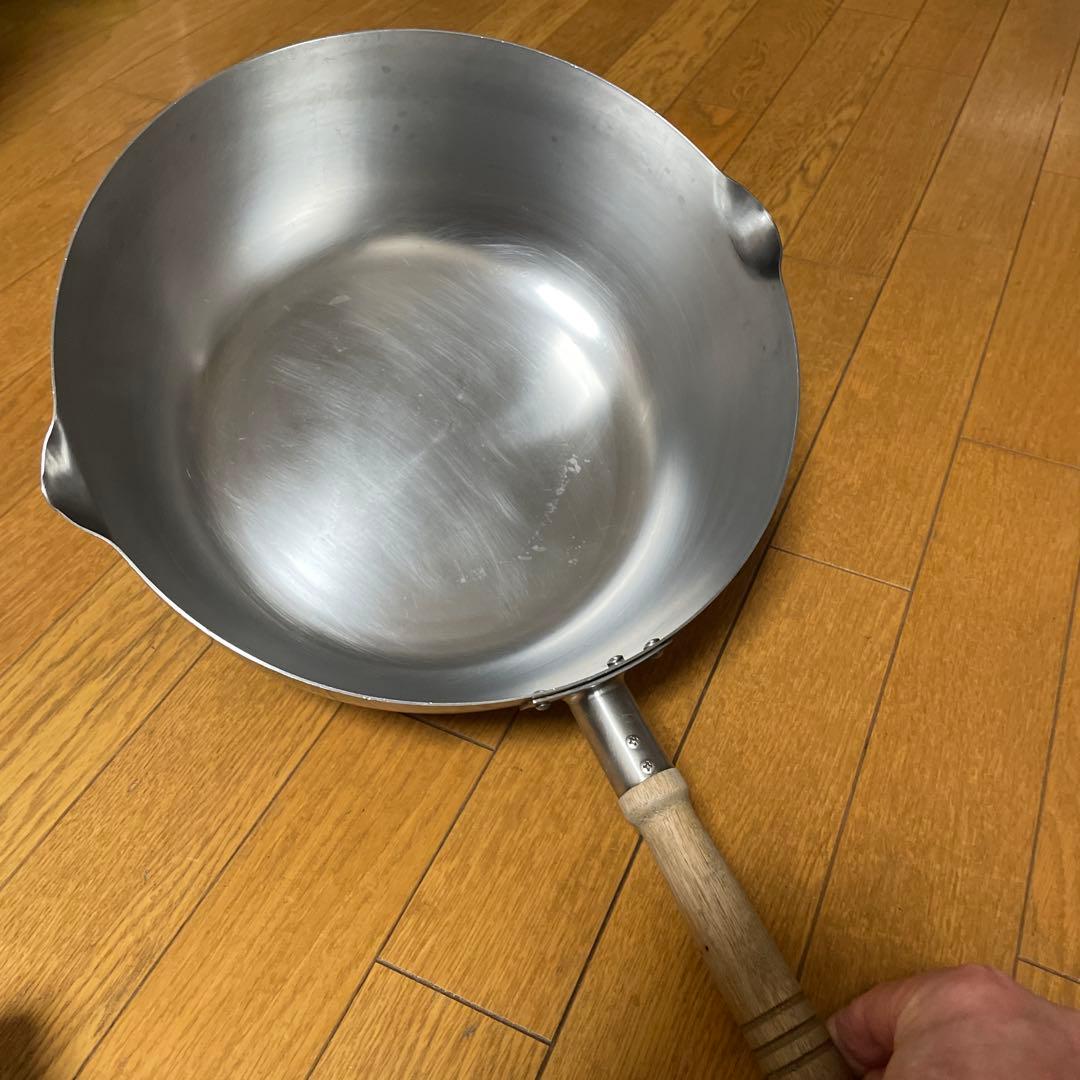 オ*ジ様  ステンレス 雪平鍋 木製ハンドル30センチ