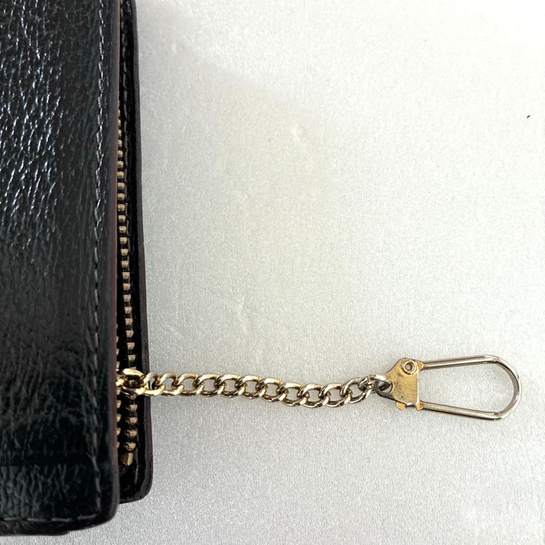 ヴィヴィアンウエストウッド　レザー 二つ折り財布 ミニ小銭入れ　金色ビッグロゴ