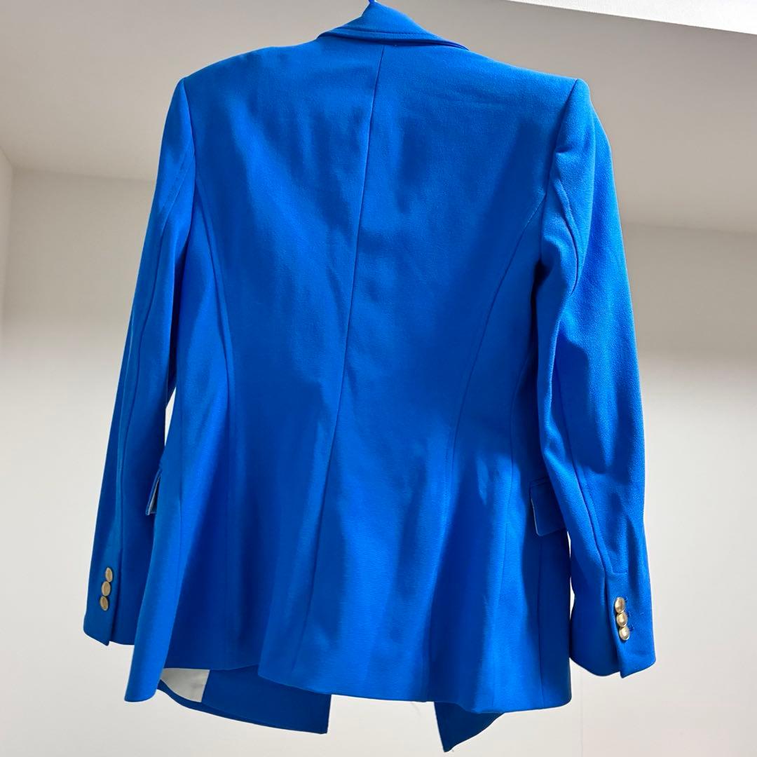 未使用に近い ZARA ロイヤルブルー　ジャケット　S ゴールド ボタン　王室
