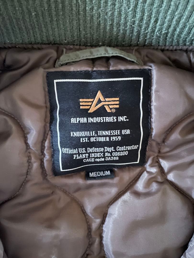 ALPHA INDUSTRIES MA-1ジャケット Mサイズ オリーブグリーン
