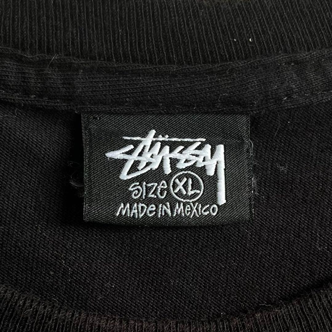 “シャドーマン” STUSSY ビックプリント Tシャツ XL 黒タグ 黒