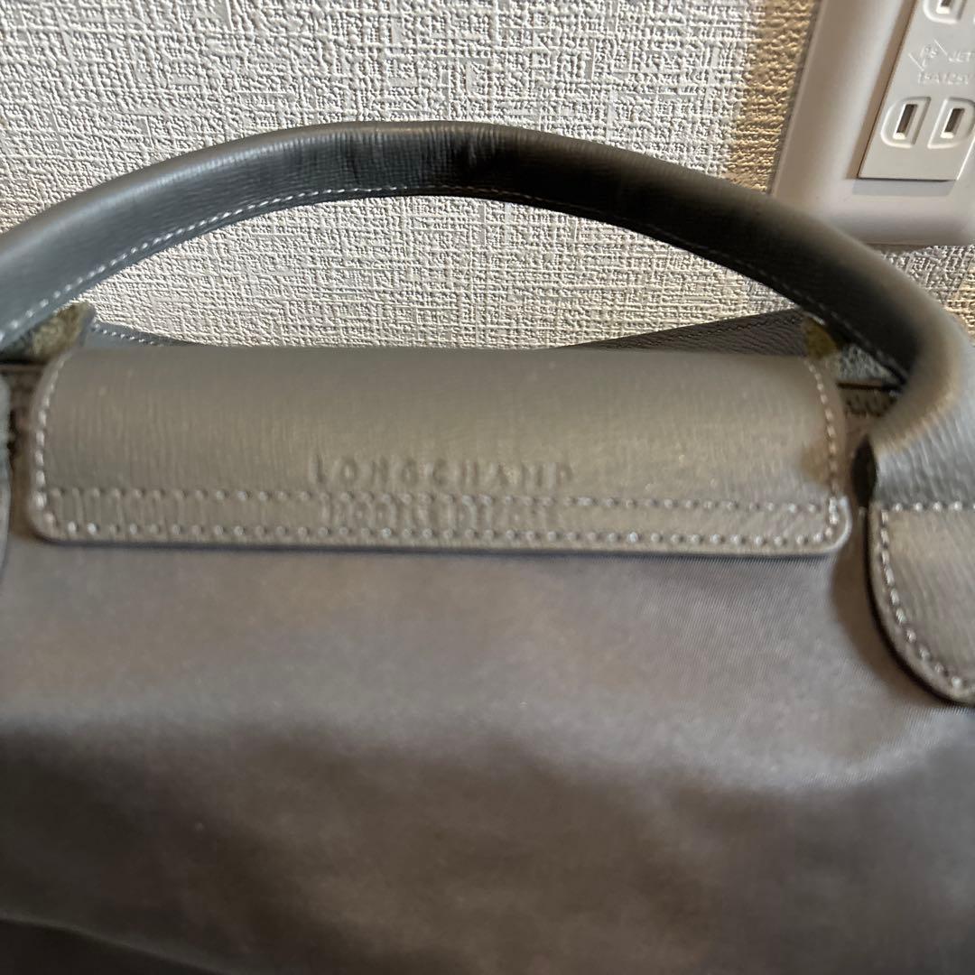 ⭐︎はっち　正規品！ロンシャン　ボストンバッグ　濃いグレー色