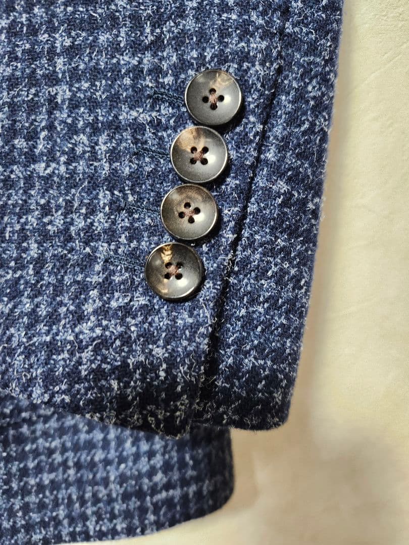 【秋冬】LARDINI　ラルディーニ 千鳥格子　 ネイビージャケット　48
