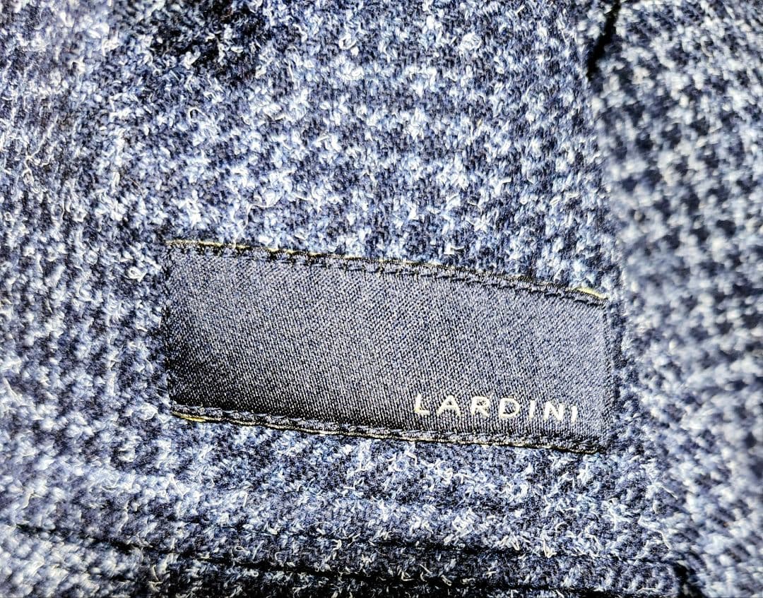 【秋冬】LARDINI　ラルディーニ 千鳥格子　 ネイビージャケット　48
