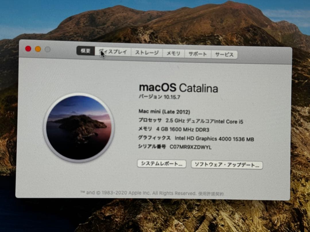 Mac mini 　グラフィックスあり　500GB 電源コード　本体　換装可能