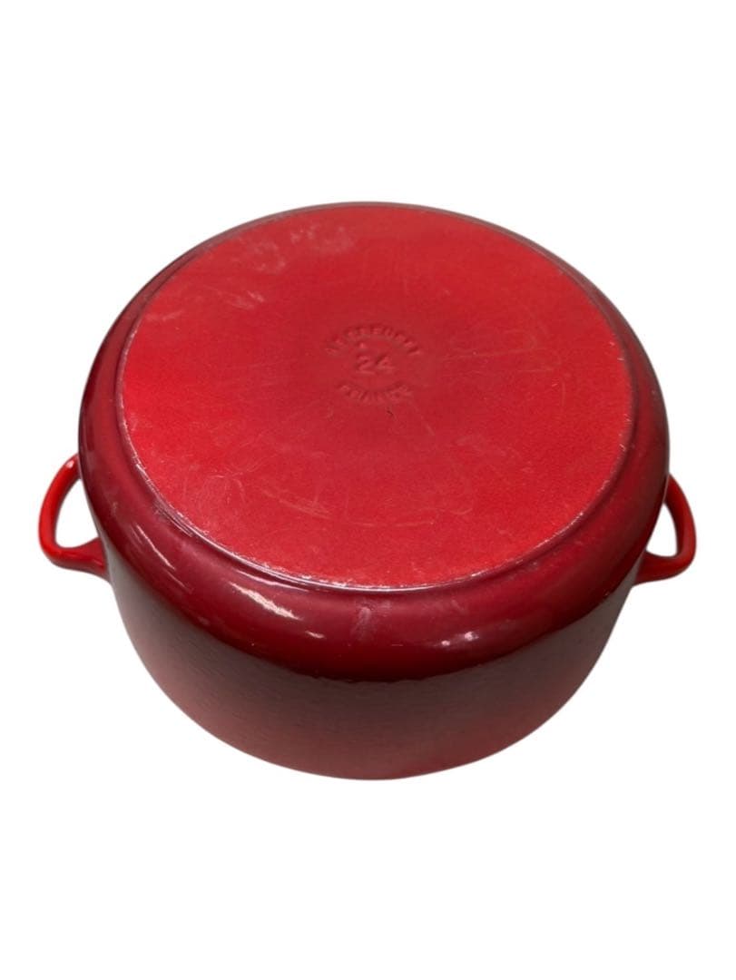 LE CREUSET 両手鍋 24cm レッド