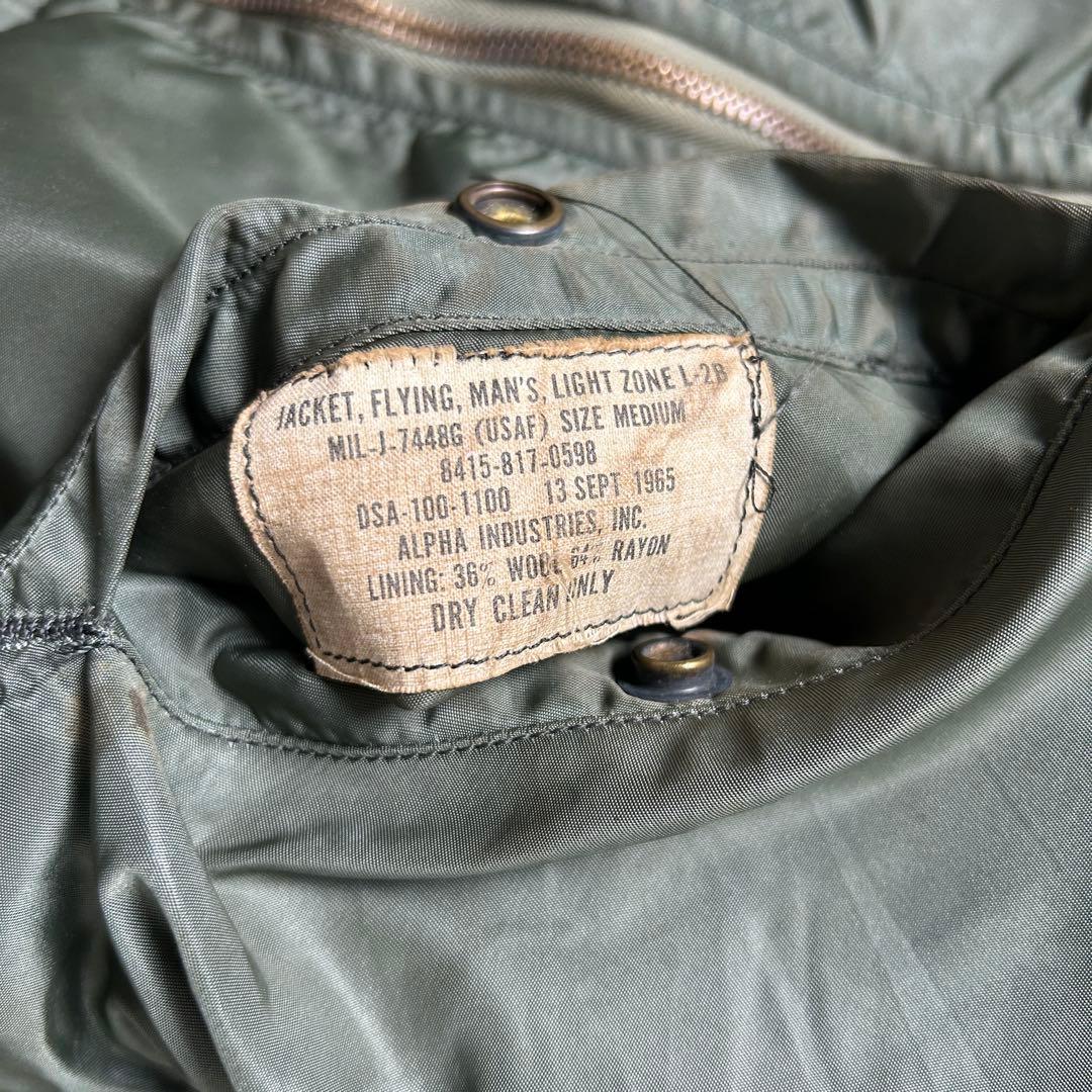 USAF L-2Bフライトジャケット実物1965年 ALPHA社製vintage